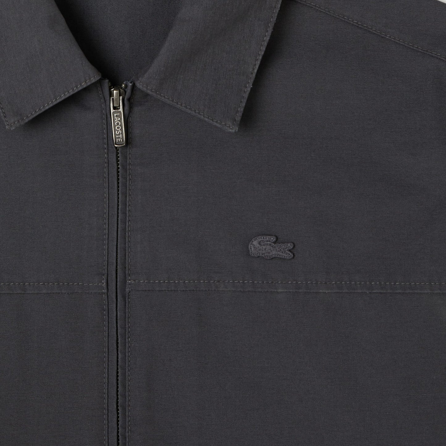 Lacoste Erkek Relaxed Fit Fermuarlı Koyu Gri Ceket