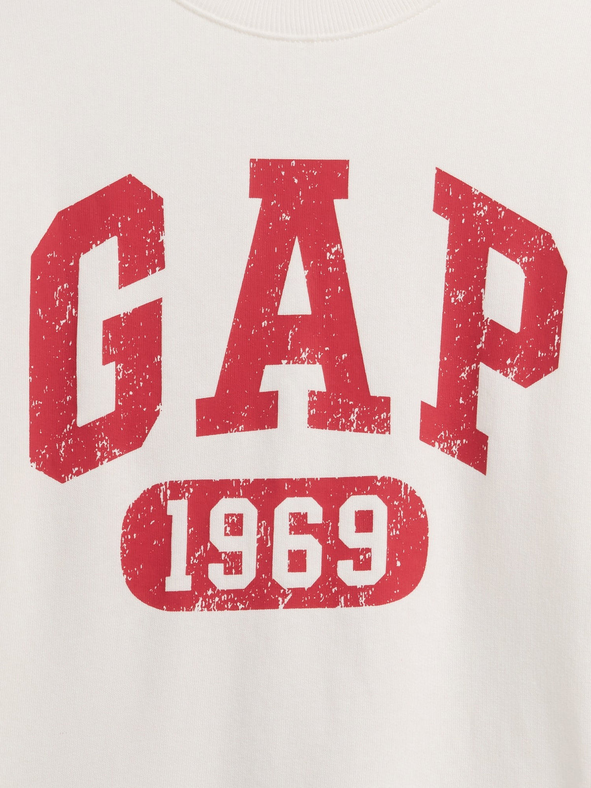 Beyaz Fransız Havlu Kumaş Relaxed Gap Logo T-shirt