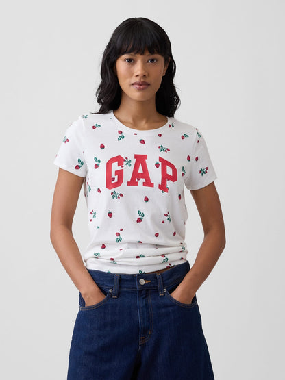 Kırık Beyaz Gap Logo T-shirt