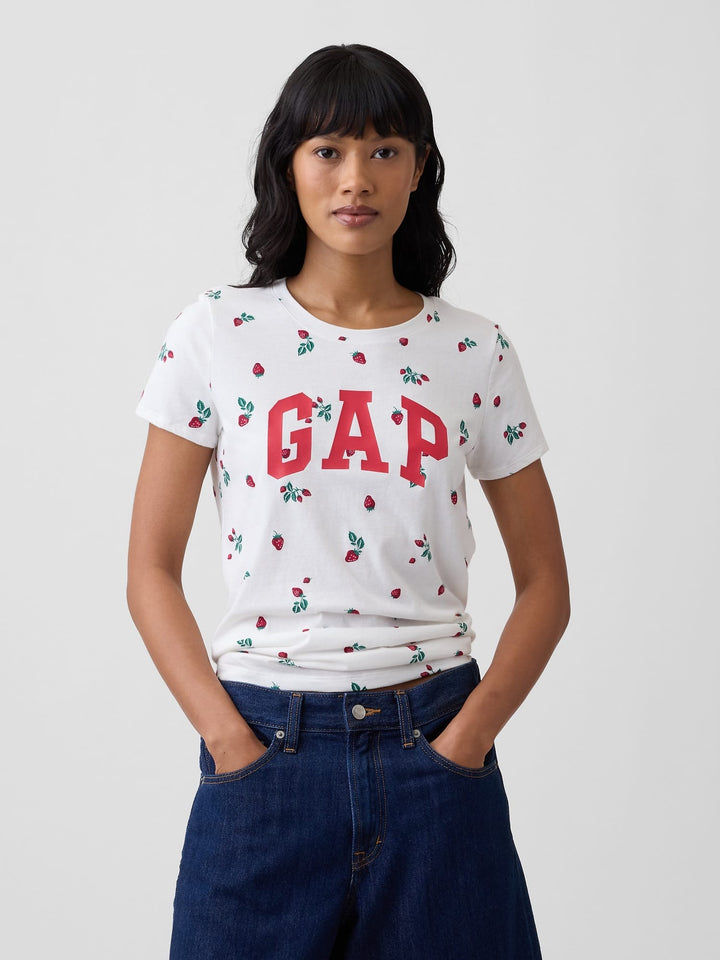 Kırık Beyaz Gap Logo T-shirt