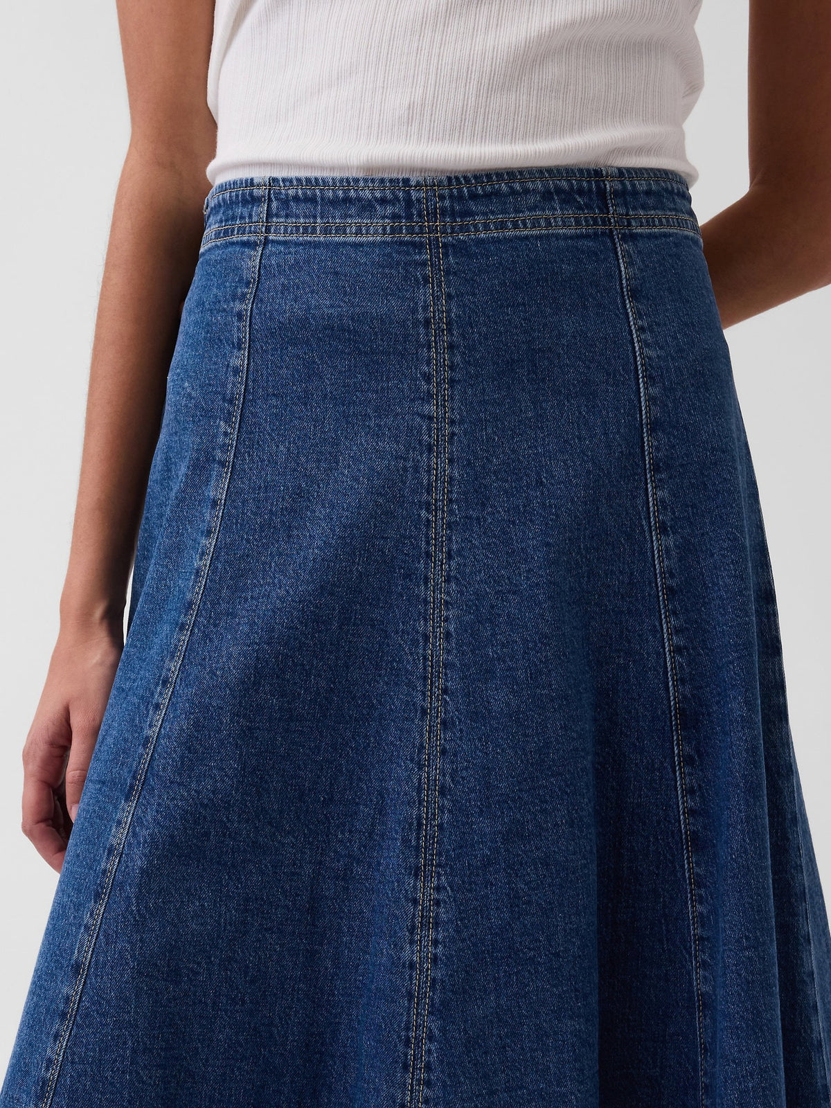 Mavi Denim Midi Tulip Etek