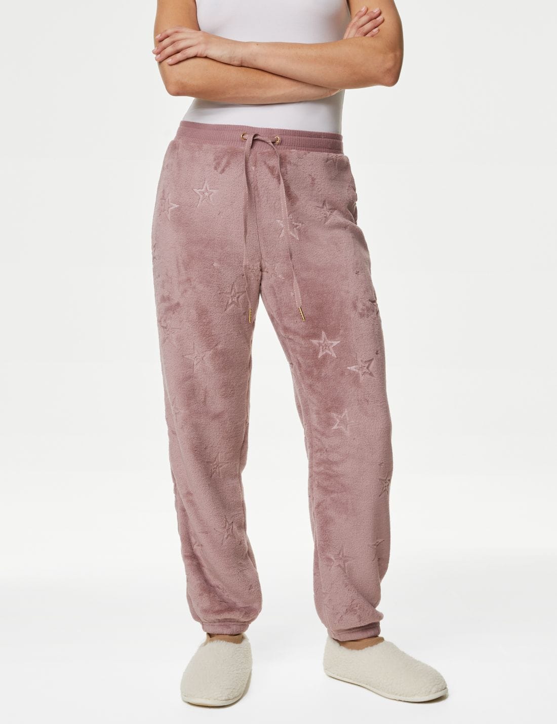 Yıldız Desenli Polar Jogger Pijama Altı