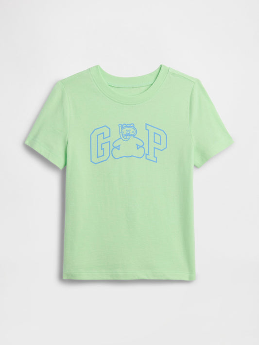 Açık Yeşil Grafik Baskılı T-shirt