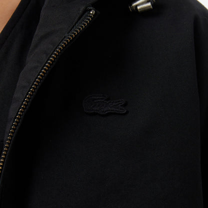 Lacoste Kadın Relaxed Fit Kapüşonlu Siyah Mont