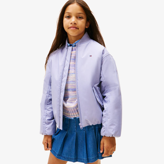 Tommy Hilfiger Padded Bomber Çocuk Mavi Ceket