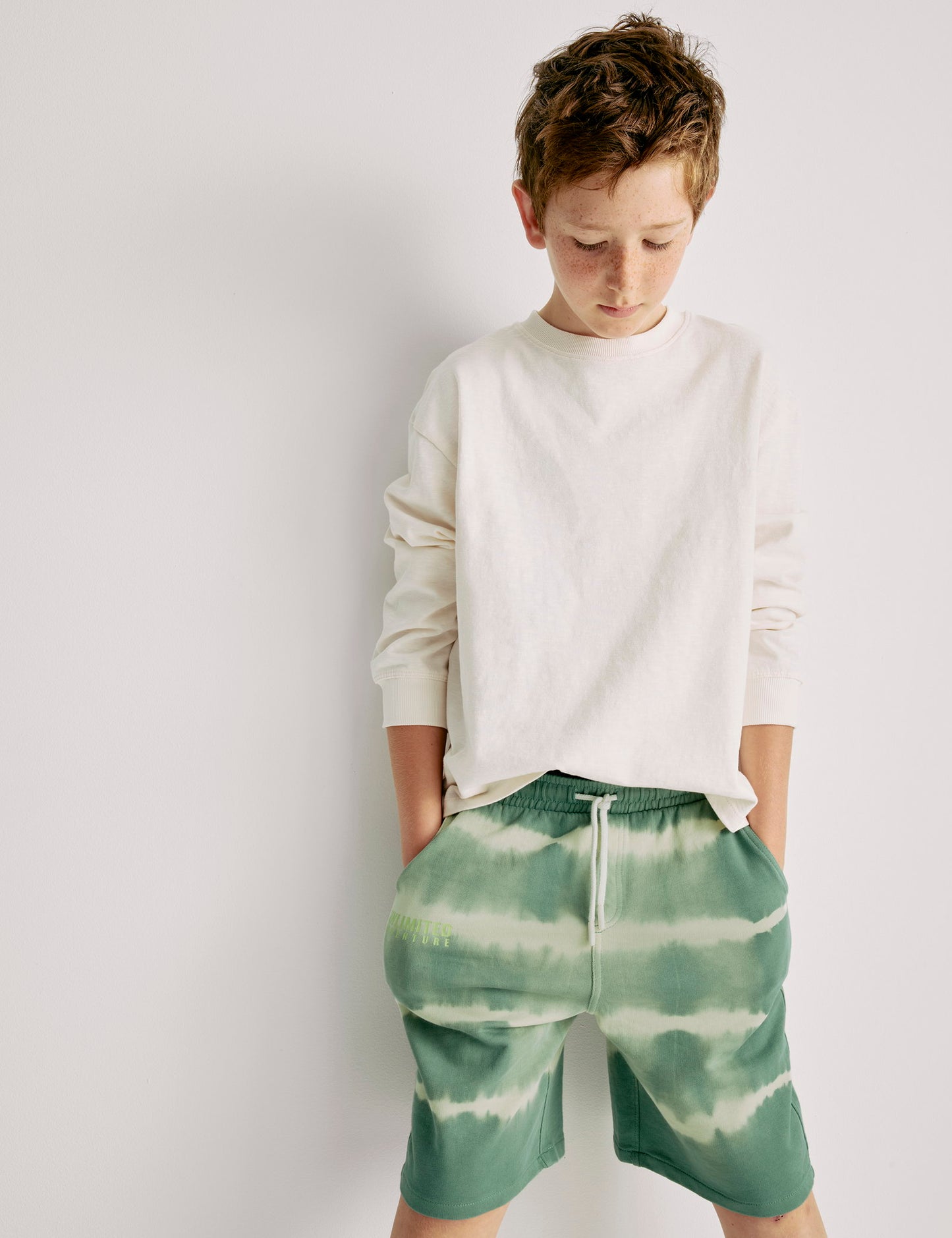 Saf Pamuklu Tie-dye Şort (6–16 Yaş)