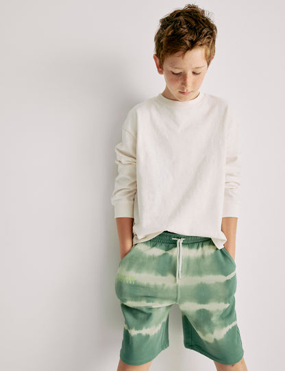 Saf Pamuklu Tie-dye Şort (6–16 Yaş)