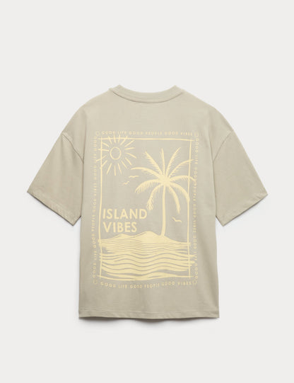 Pamuklu Desenli T-shirt