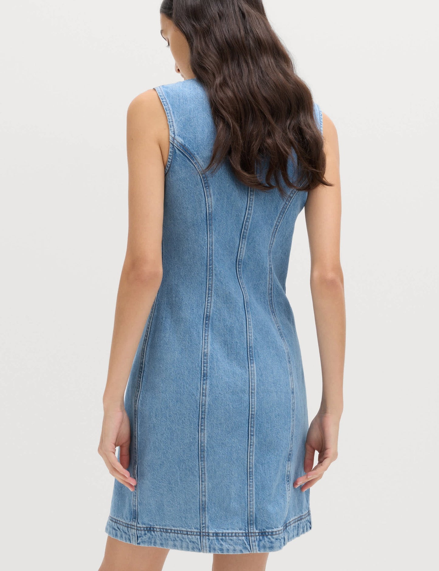 Pamuklu Denim Mini Elbise