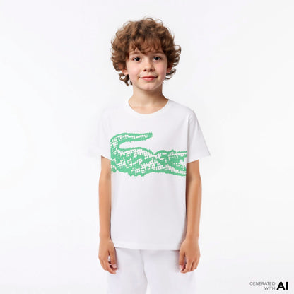 Lacoste Classic Fit Çocuk Beyaz T-shirt