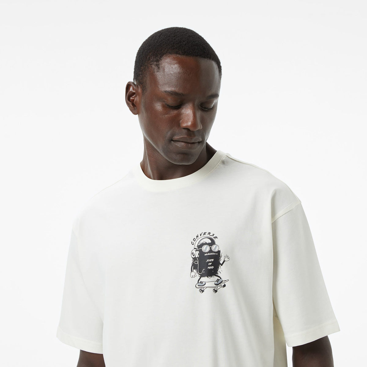 Converse Oversize Fit Erkek Beyaz T-shirt