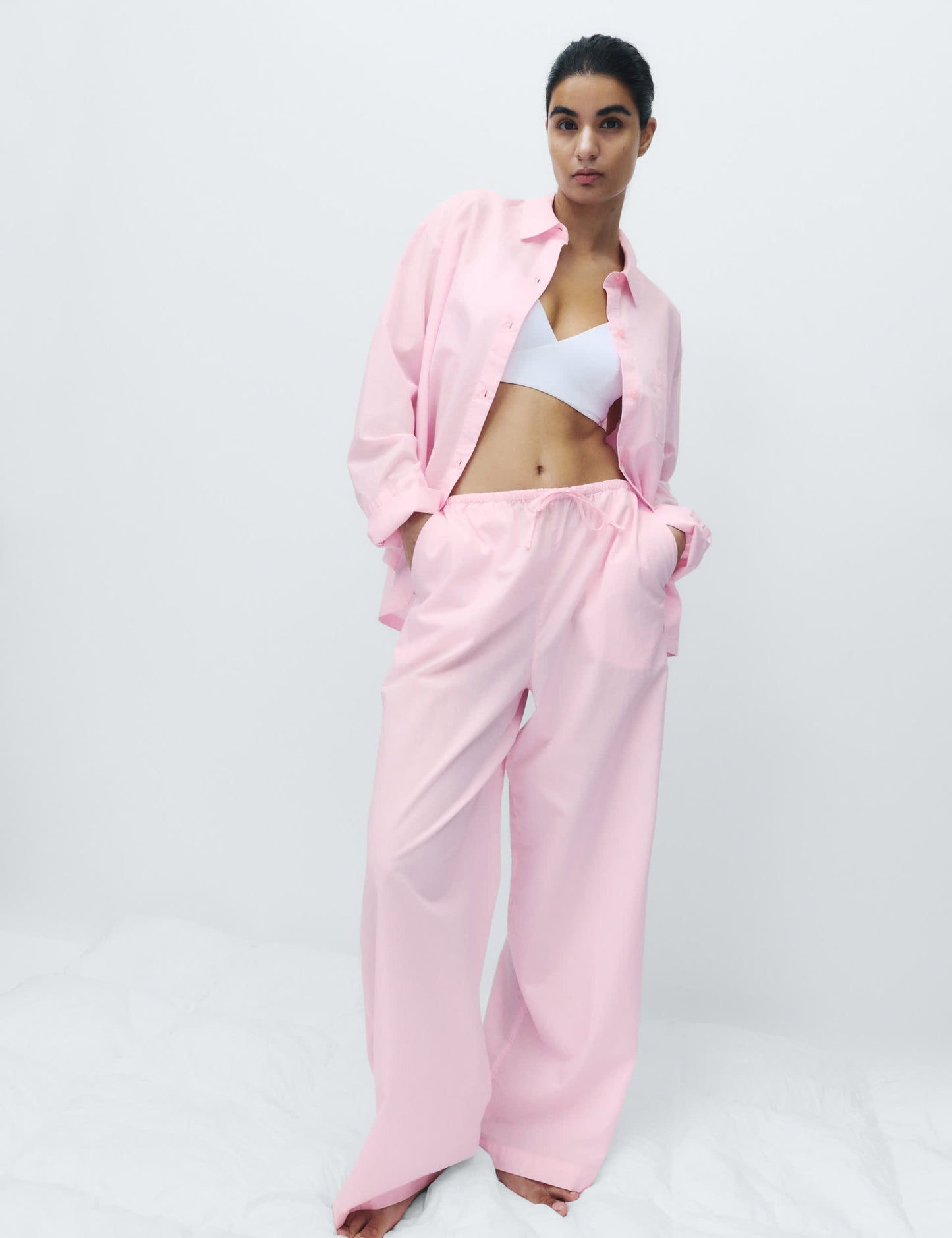 Cool Comfort Saf Pamuklu Pijama Altı