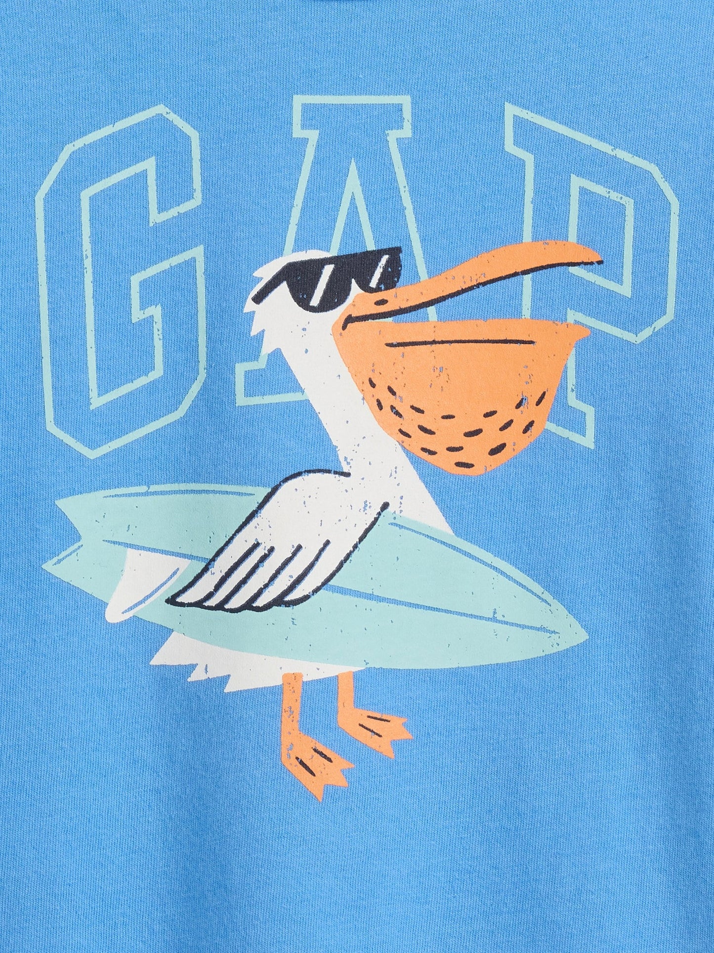 Açık Mavi Grafik Logo T-shirt