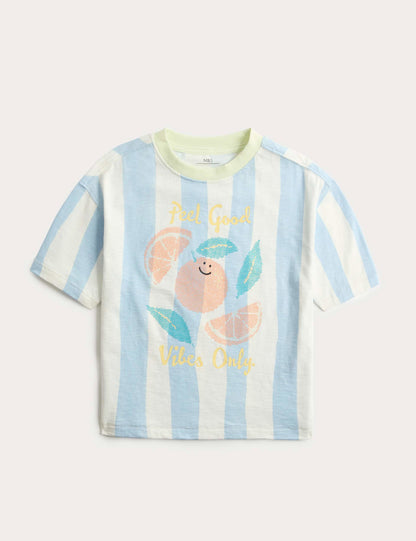 Pamuklu Desenli T-shirt