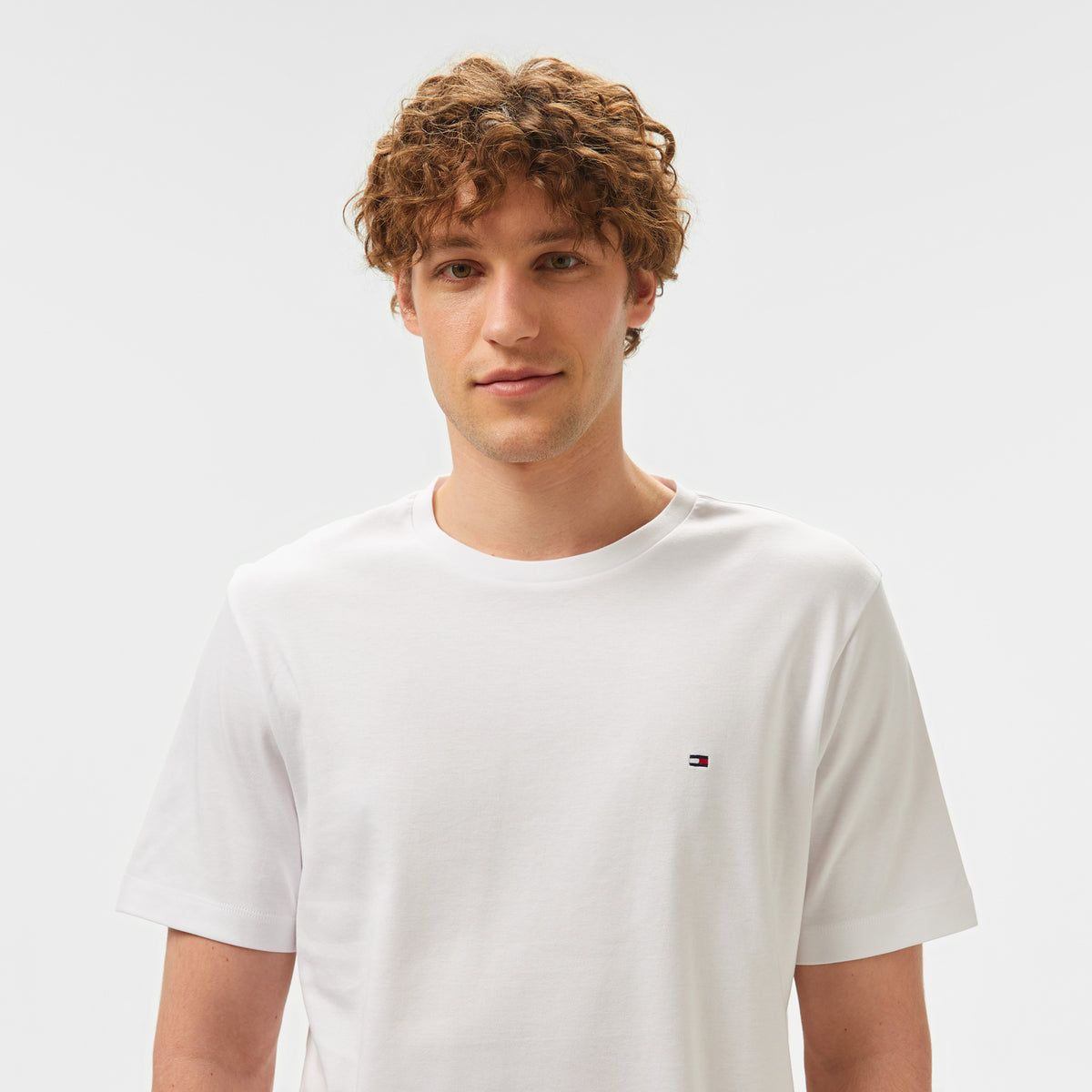 Tommy Hilfiger Elevated Essentials Erkek Beyaz T-shirt