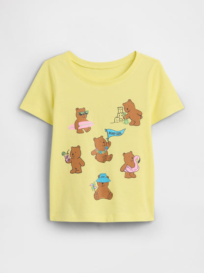Açık Pembe Grafik Baskılı T-shirt