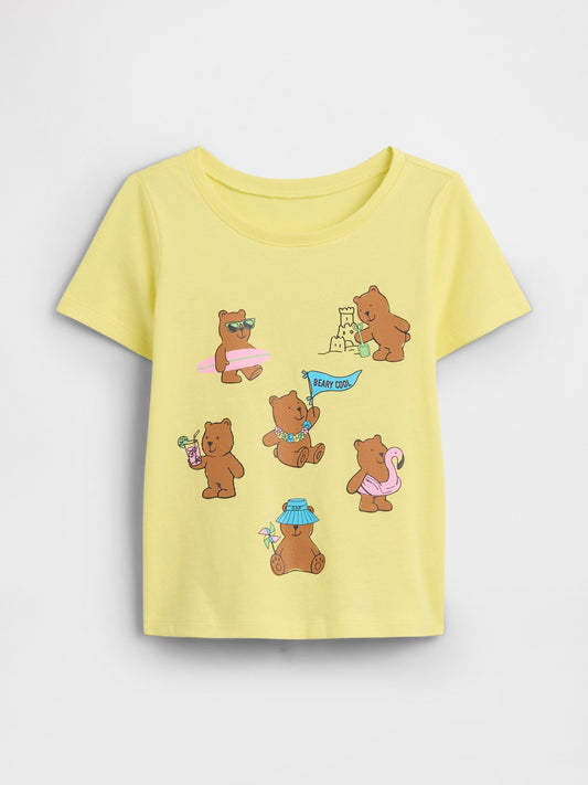 Açık Pembe Grafik Baskılı T-shirt