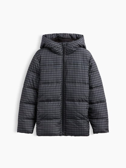 Gri Puffer Şişme Mont