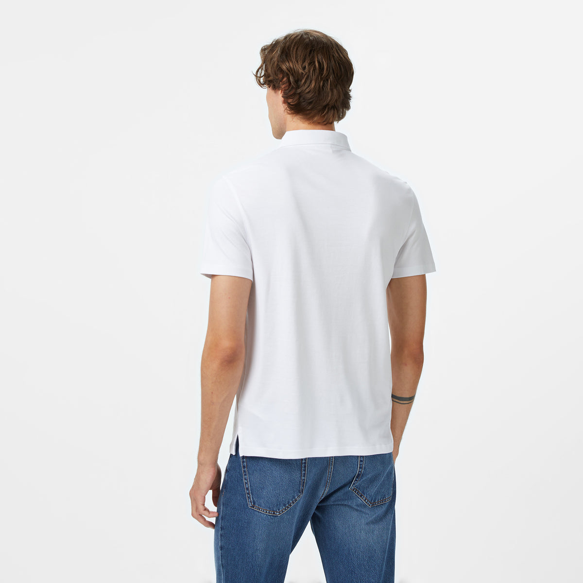 Calvin Klein Supima Erkek Beyaz Polo