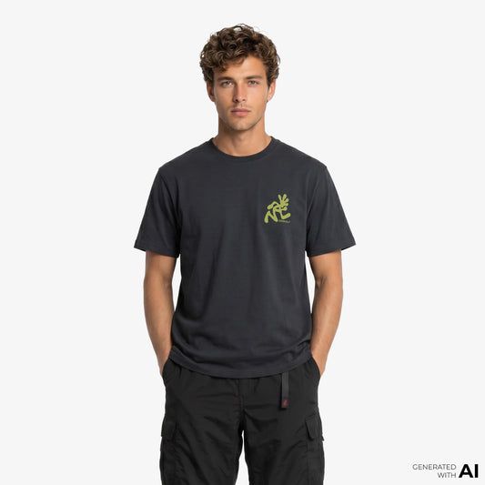 Gramicci Running Man Erkek Siyah T-shirt