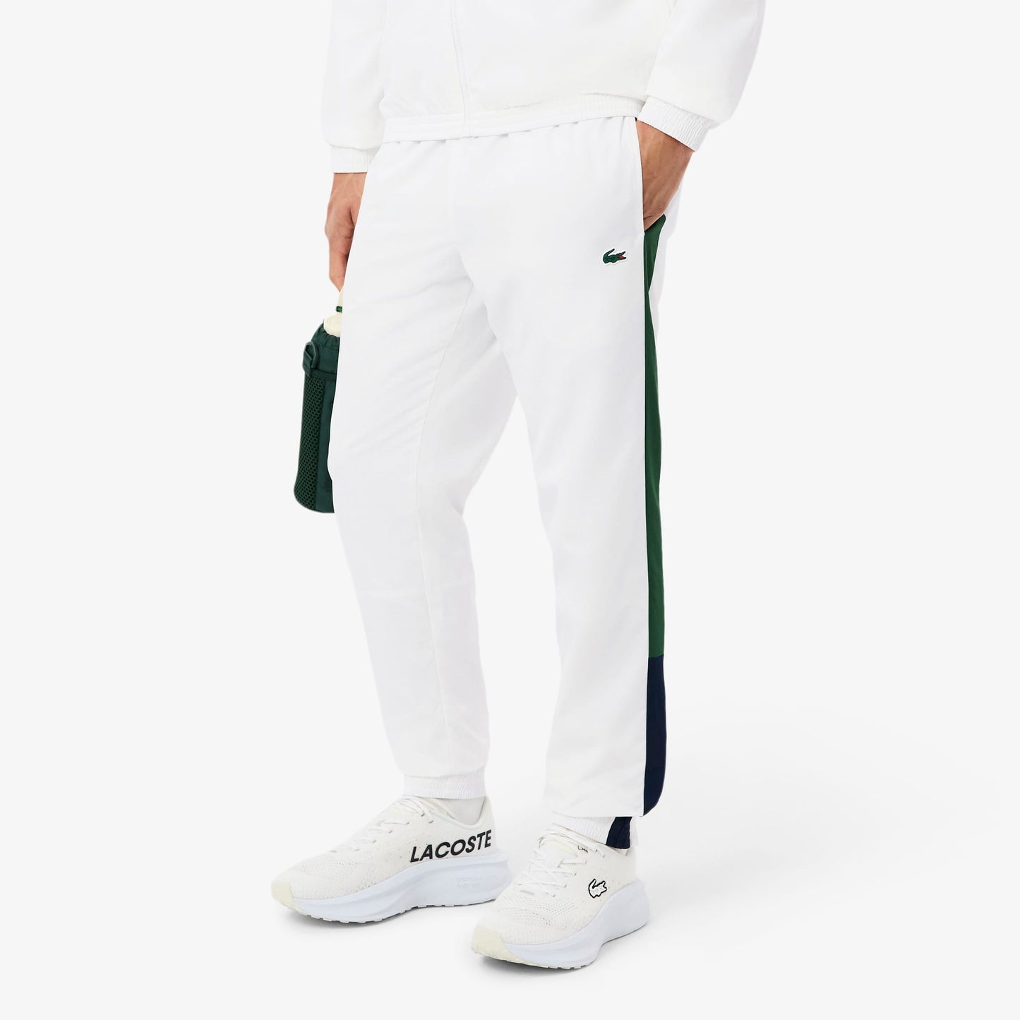 Lacoste Erkek Regular Fit Renk Bloklu Beyaz Eşofman Takımı