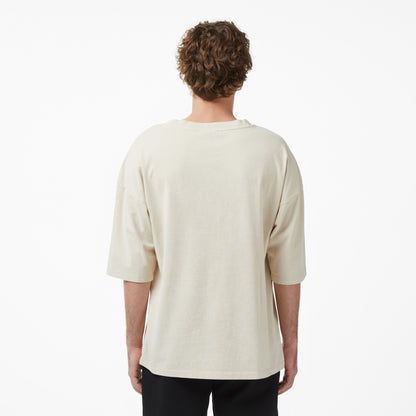 United4 Oversize Fit Erkek Krem T-shirt