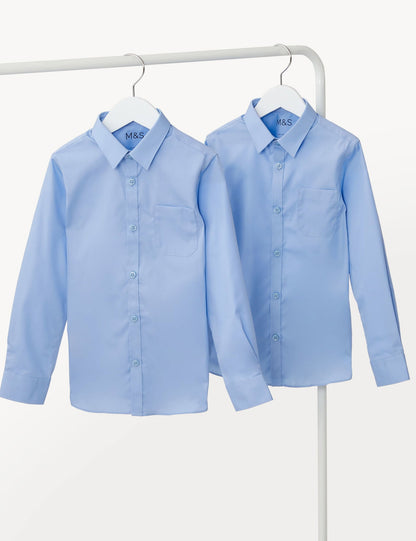 2'li Slim Fit Uzun Kollu Gömlek (2-18 Yaş)