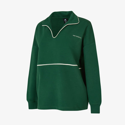 New Balance Wnc3402 Kadın Yeşil Sweatshirt
