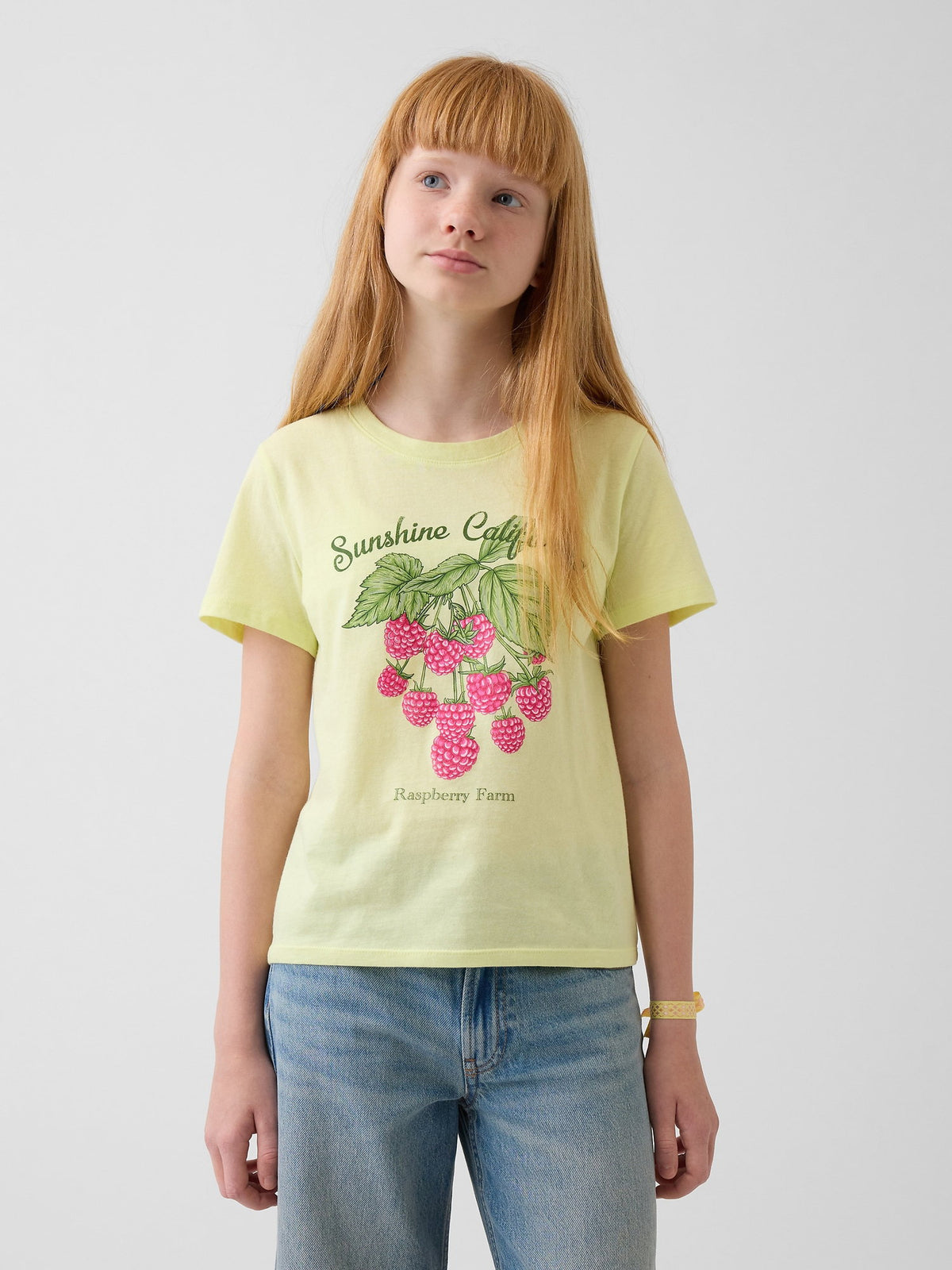 Sarı Relaxed Grafik Baskılı T-shirt
