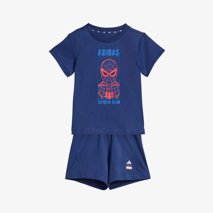 Adidas Marvel Set Çocuk Mavi Şort Takım
