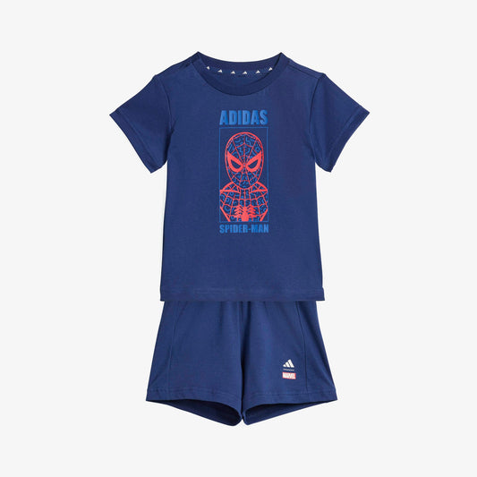 Adidas Marvel Set Çocuk Mavi Şort Takım