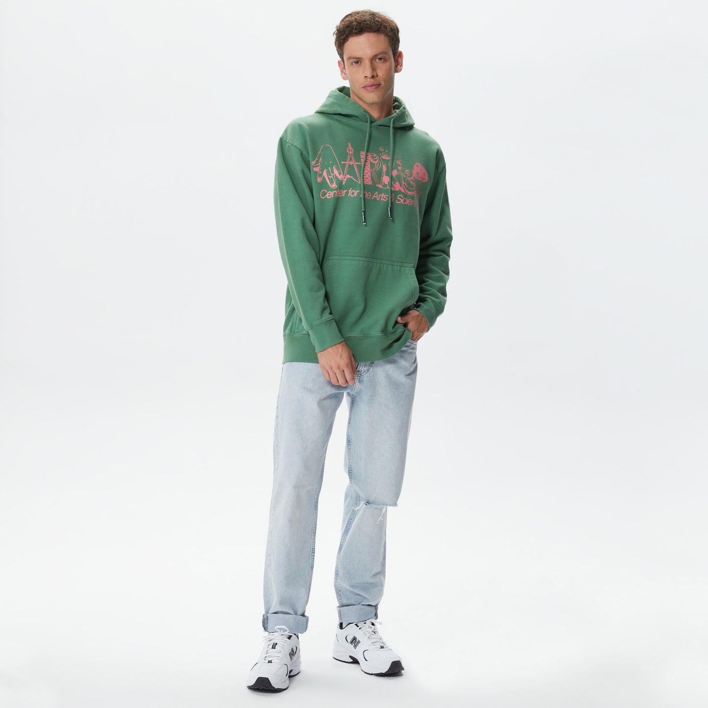 Market Smiley Arts Erkek Yeşil Hoodie