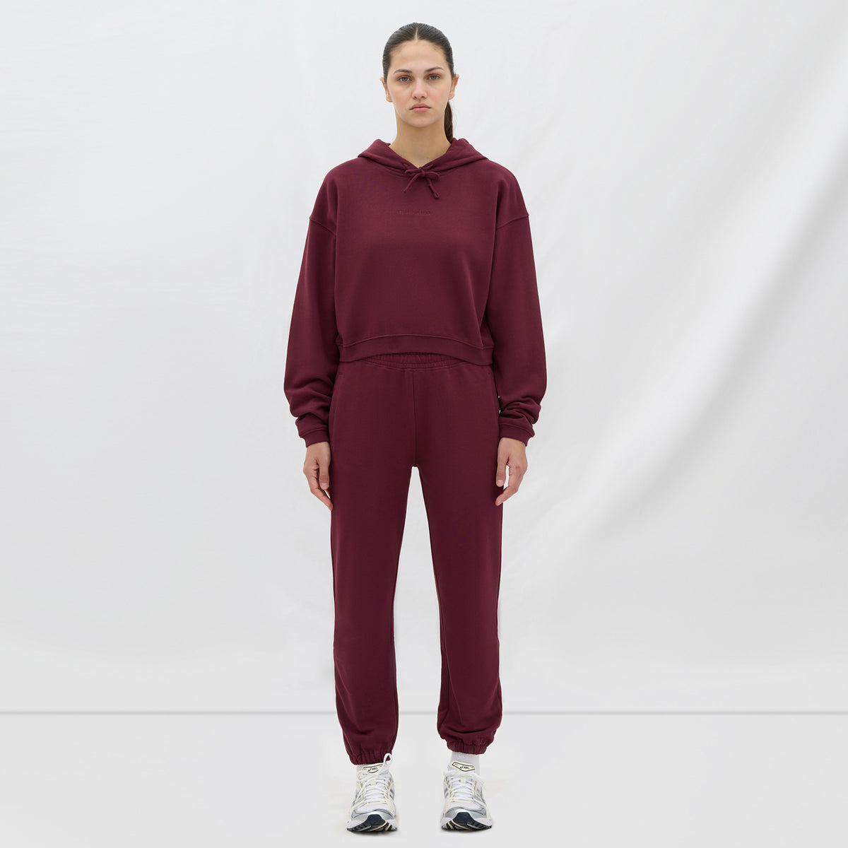 Les Benjamins Essential Kadın Bordo Hoodie