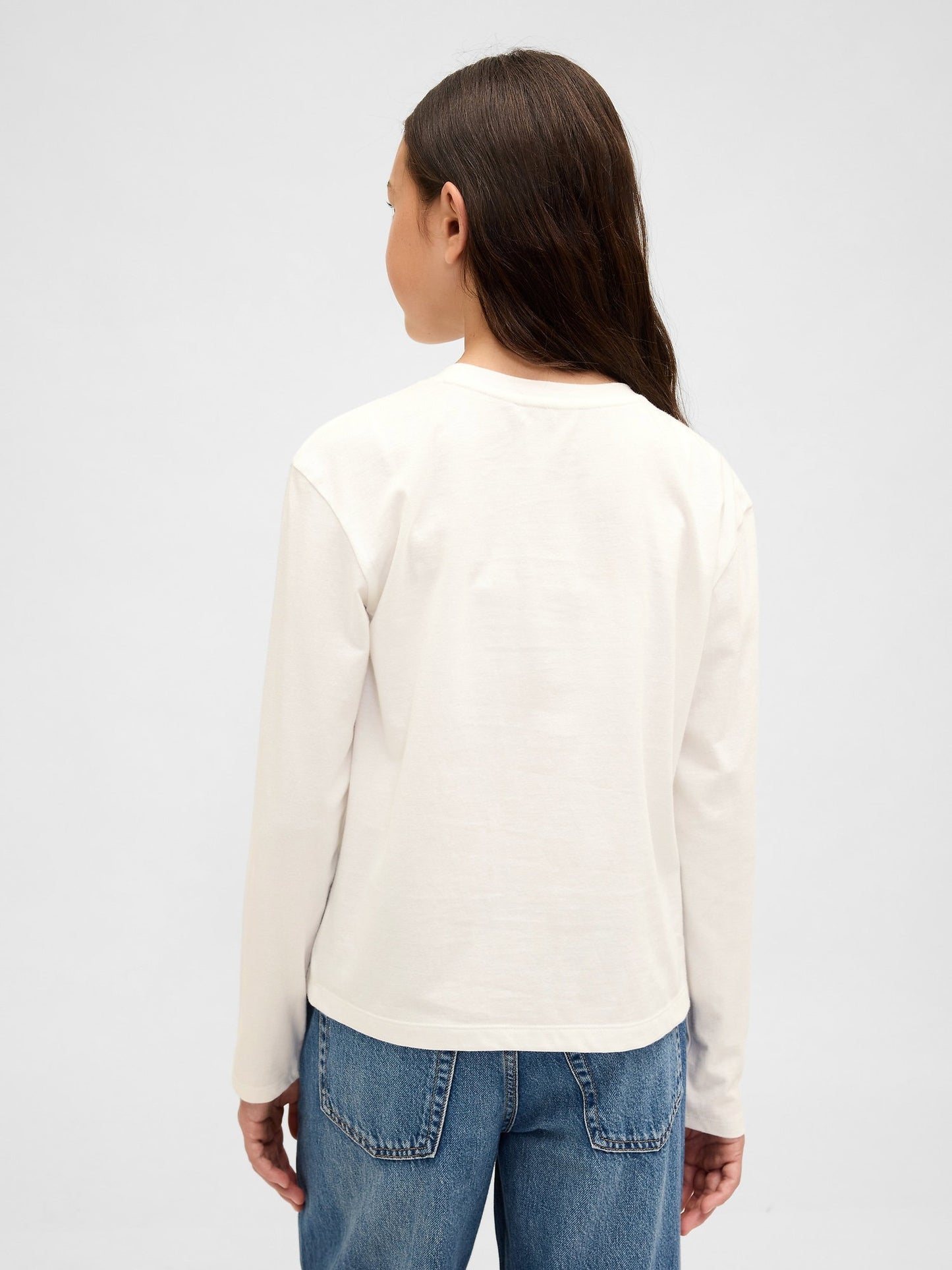 Beyaz Relaxed Grafik Logo T-shirt