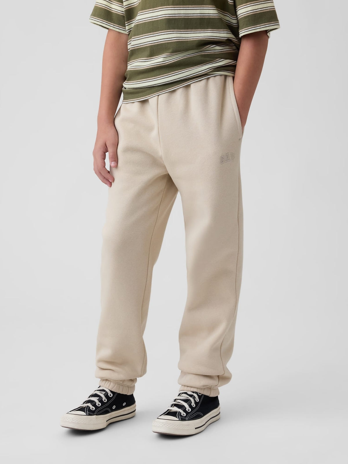 Ekru Vintagesoft Relaxed Logo Jogger Eşofman Altı