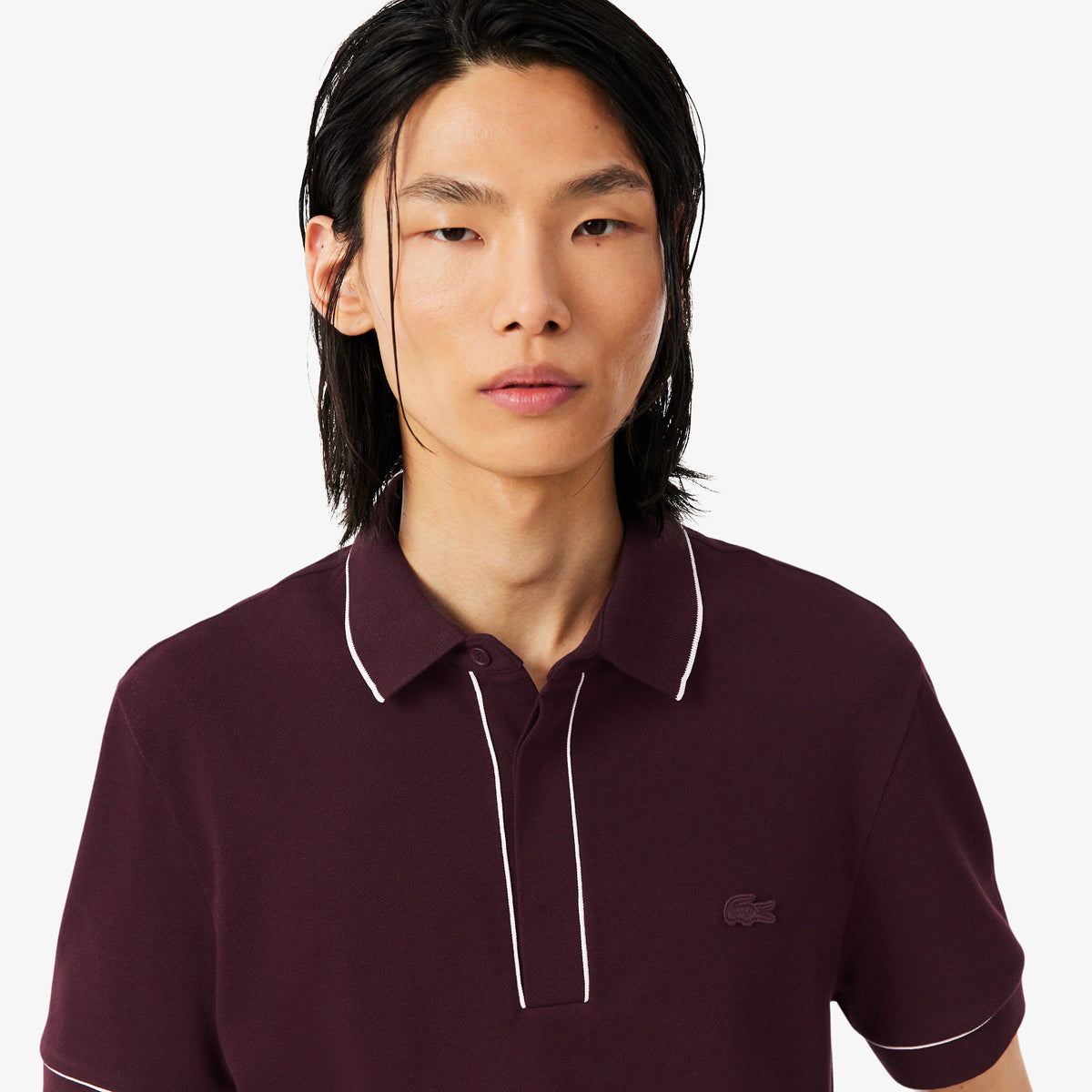 Lacoste Erkek Regular Fit Organik Pamuk Bordo Paris Polo