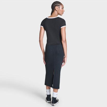 Converse Regular Fit Kadın Siyah T-shirt