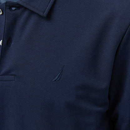 Nautica Erkek Lacivert Classic Fit Uzun Kollu Polo Yaka T-shirt