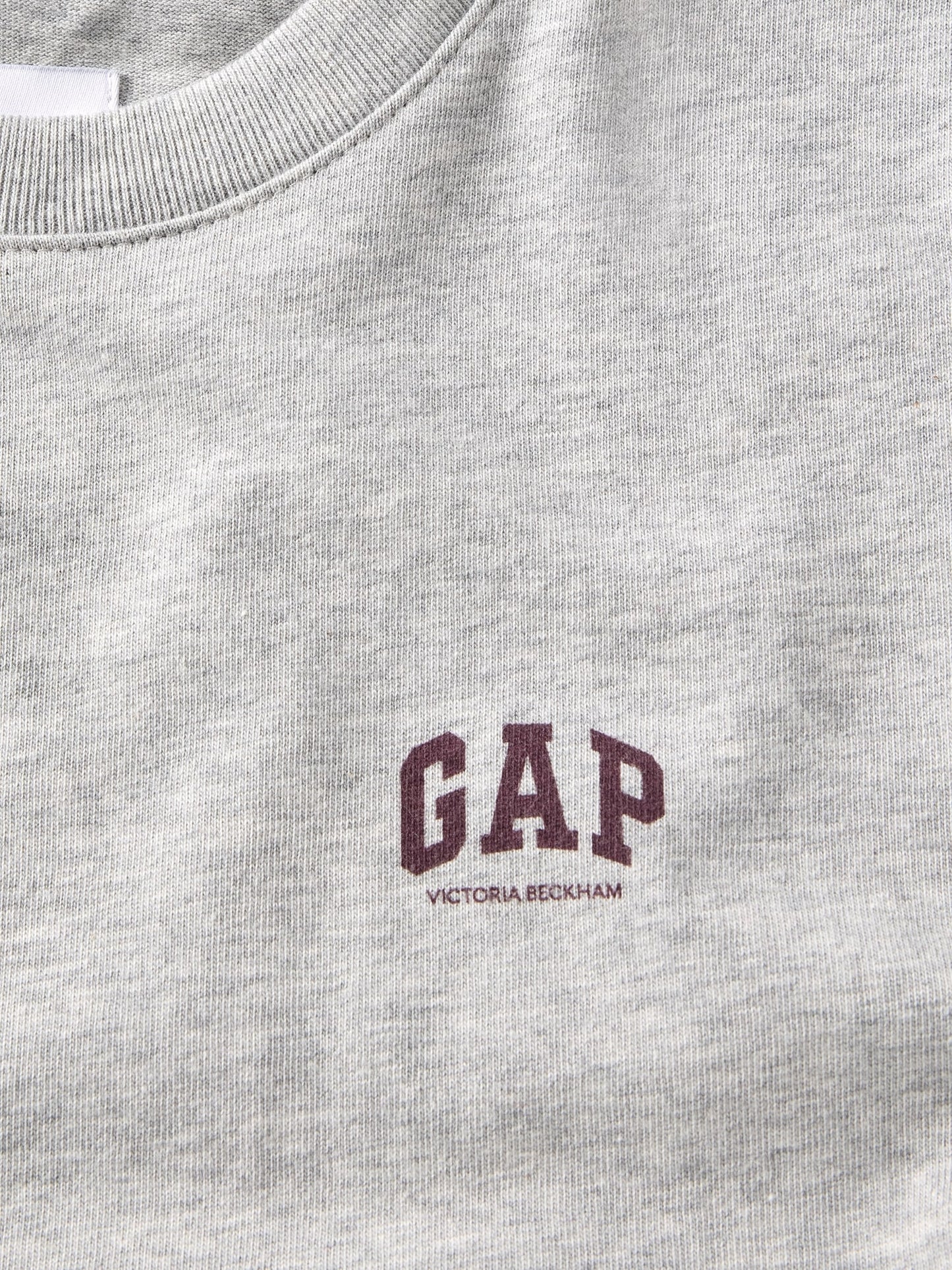 Açık Gri Gap × Victoria Beckham Organik Pamuk Logo T-shirt