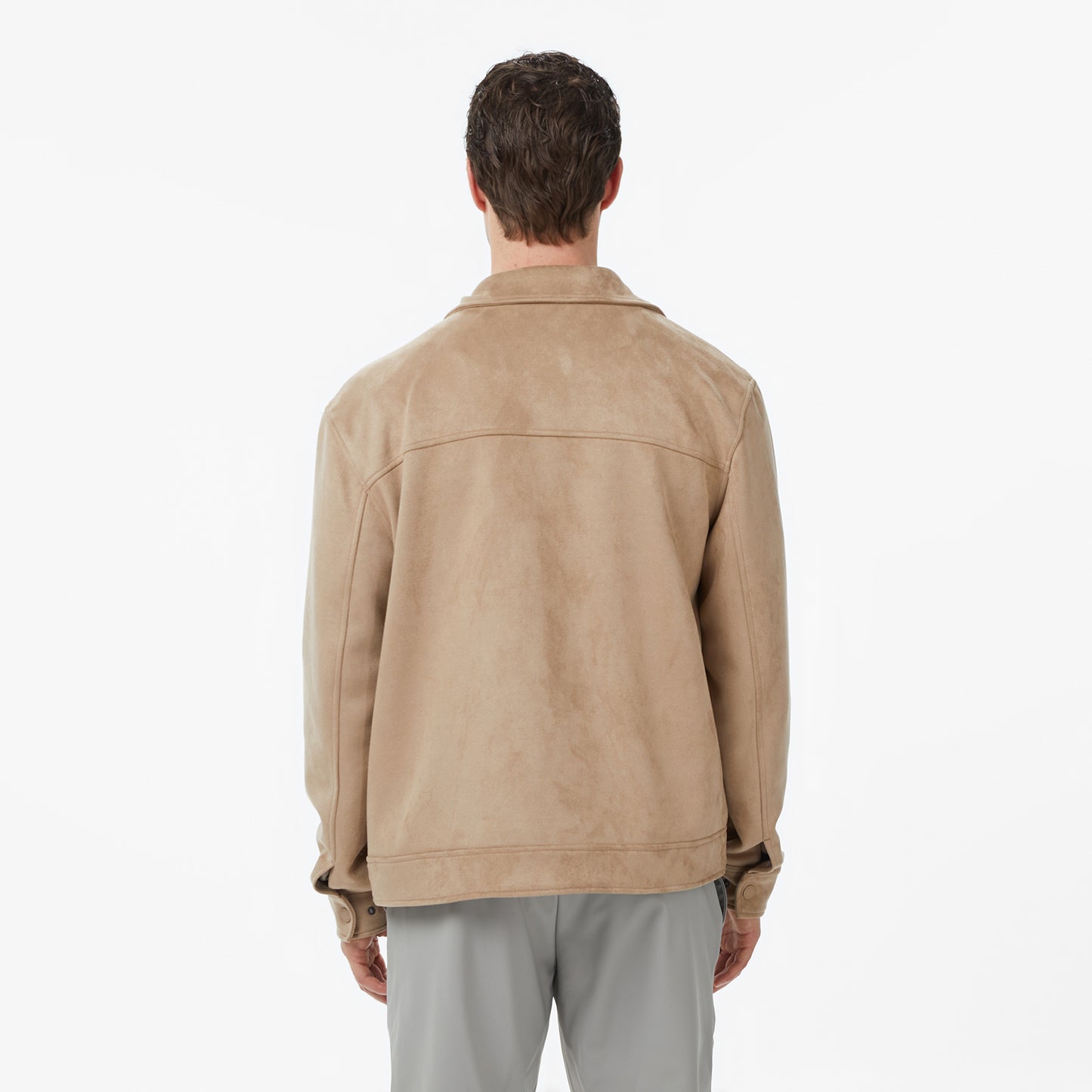 Nautica Erkek Bej Regular Fit Süet Ceket