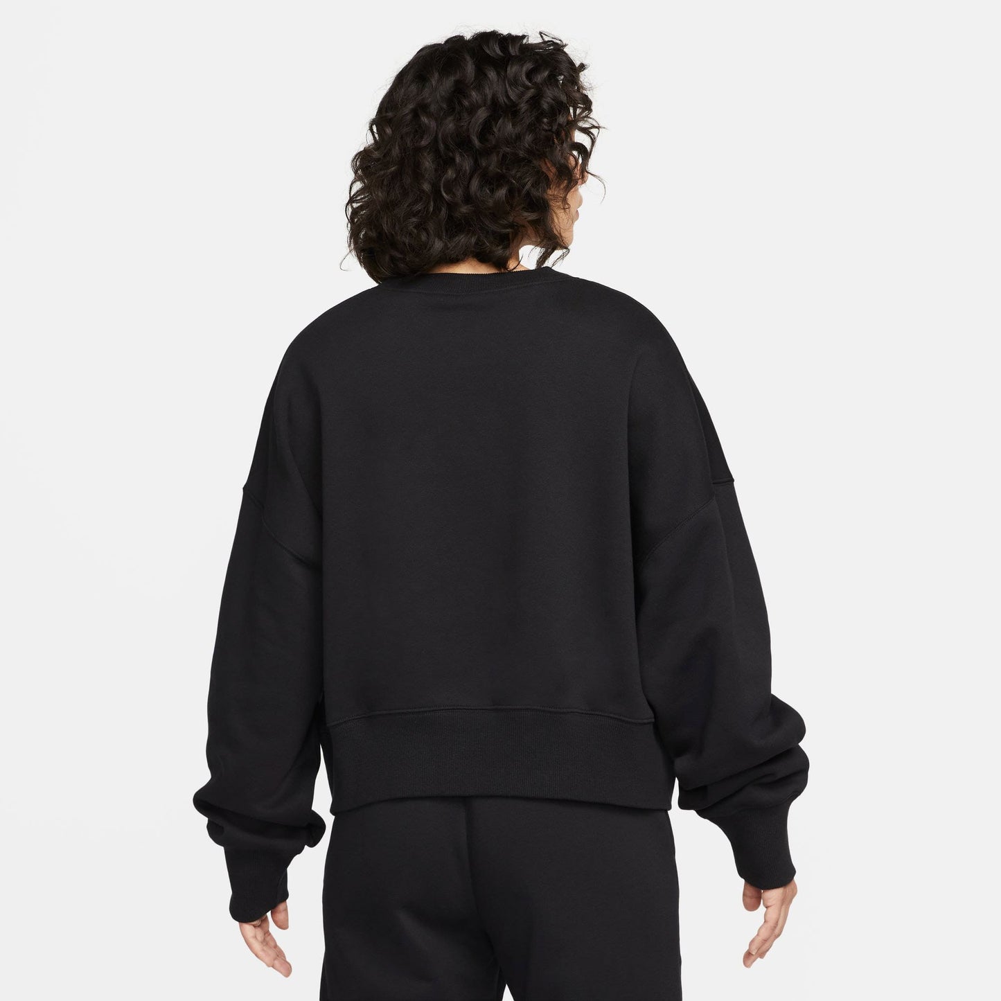 Nike Sportswear Phoenix Fleece Oversized Crew Kadın Siyah Eşofman Üstü