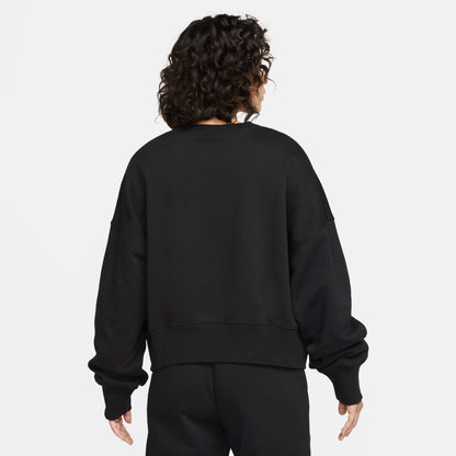 Nike Sportswear Phoenix Fleece Oversized Crew Kadın Siyah Eşofman Üstü
