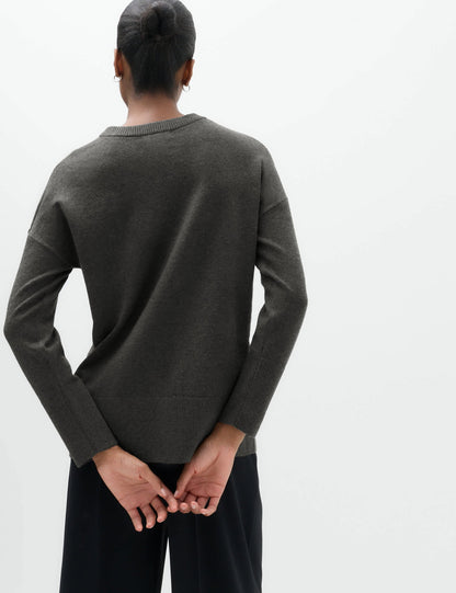 Kadın Air-yarn Oversize Uzun Kazak