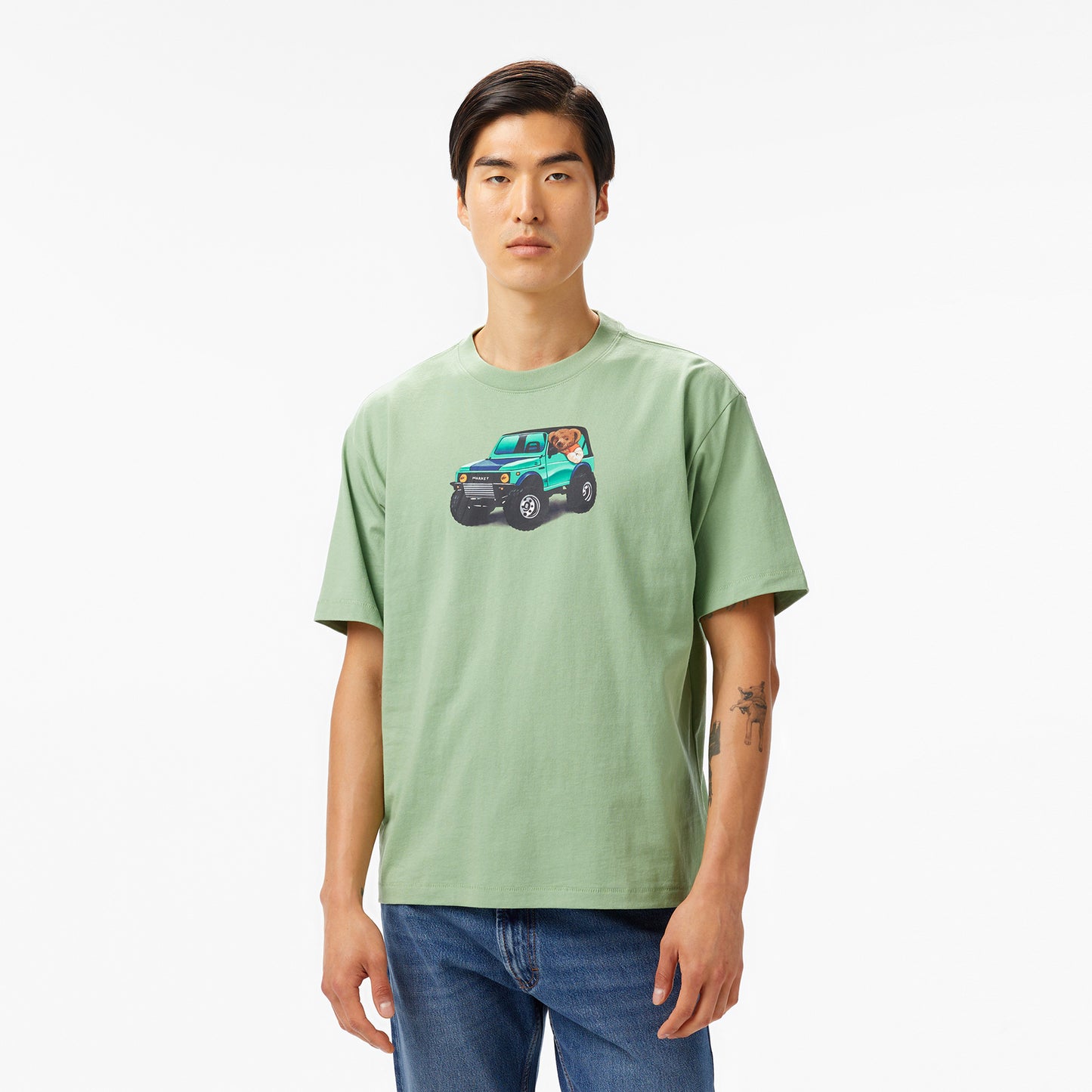 The Market '4x4 Bear' Erkek Yeşil T-shirt