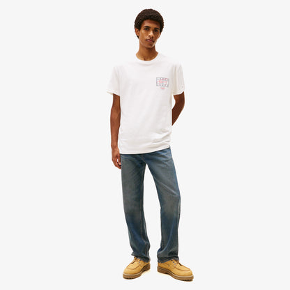 Tommy Hilfiger Regular Sign Spray Erkek Beyaz T-shirt