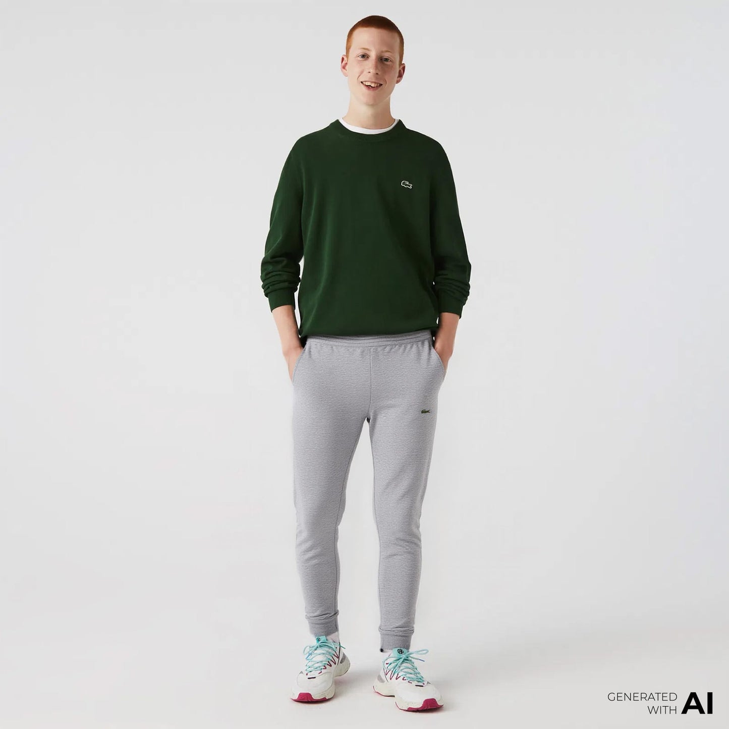 Lacoste Erkek Slim Fit Gri Eşofman Altı