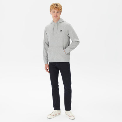 Converse Go-to Embroidered Star Chevron Unisex Gri Hoodie