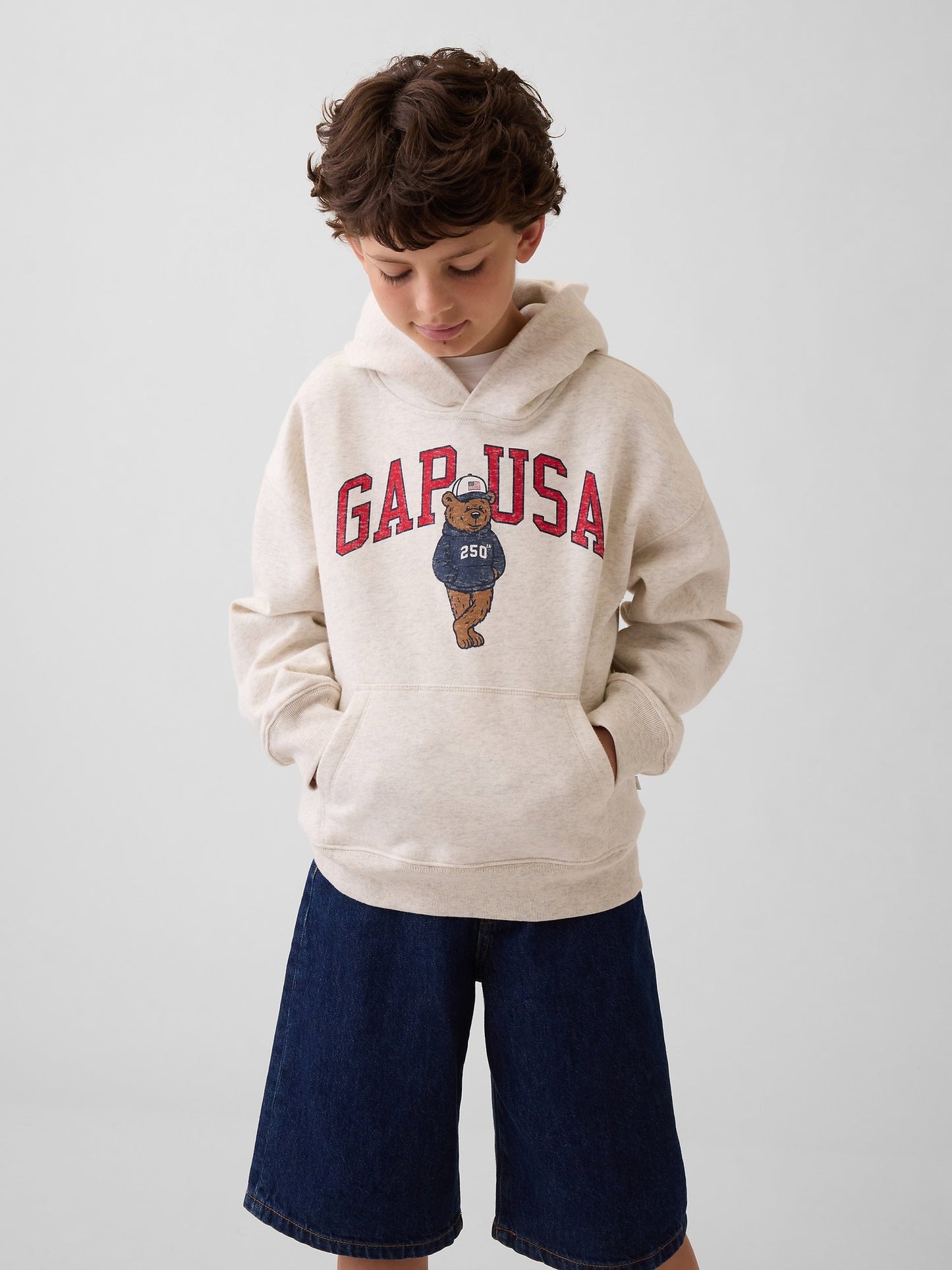 Bej Vintagesoft Relaxed Brannan Bear Logo Sweatshirt