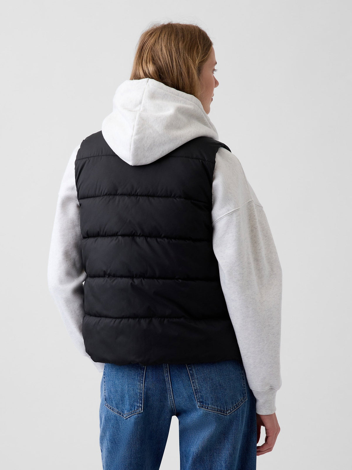 Siyah Relaxed Puffer Şişme Yelek
