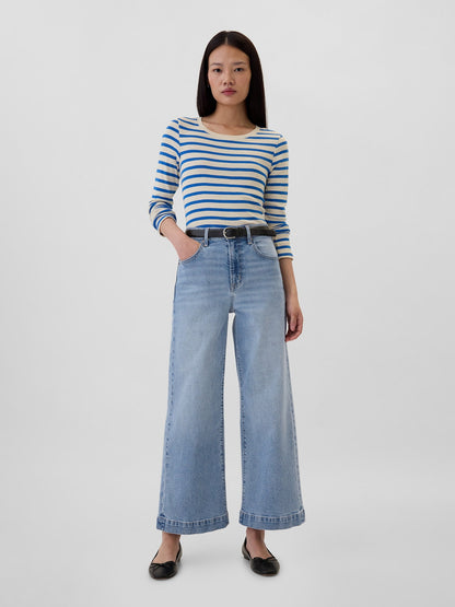 Mavi High Rise Wide-leg Crop Jean Pantolon